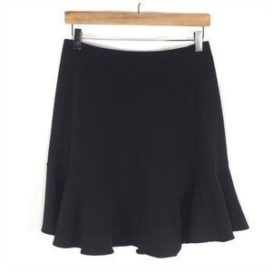 Worthington black ruffle hem skirt, size 6